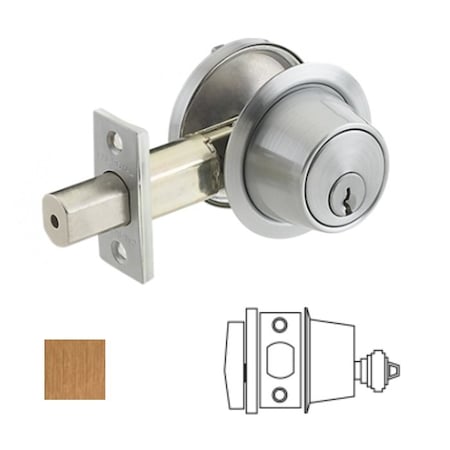 Cal-Royal Single Cylinder Deadbolt, 2-3/8 or 2-3/4 Backset, Square Corner Strike, Schlage C Keyway, US10 CB160SC-10